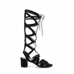Stuart Weitzman Black Gladiator Sandals